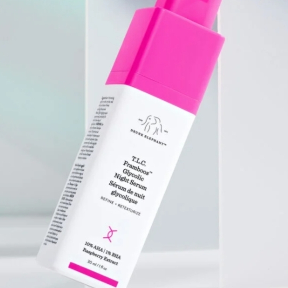 Drunk Elephant Glycolic Night Serum with Pink Cap